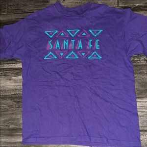 Purple Santa Fe Graphic T-Shirt vintage 1990s single stitch